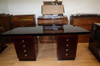 Desk with demi-lune desktop