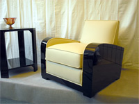Pair of original French Art D&eacute;co club chairs